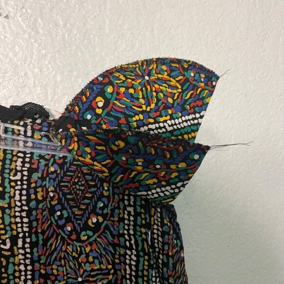 Womens Vintage Maygene Multi Color Global Print Blazer Sz Large - Picture 8 of 8